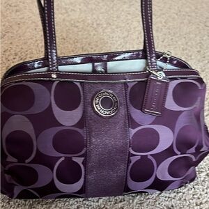 Purple Coach purse